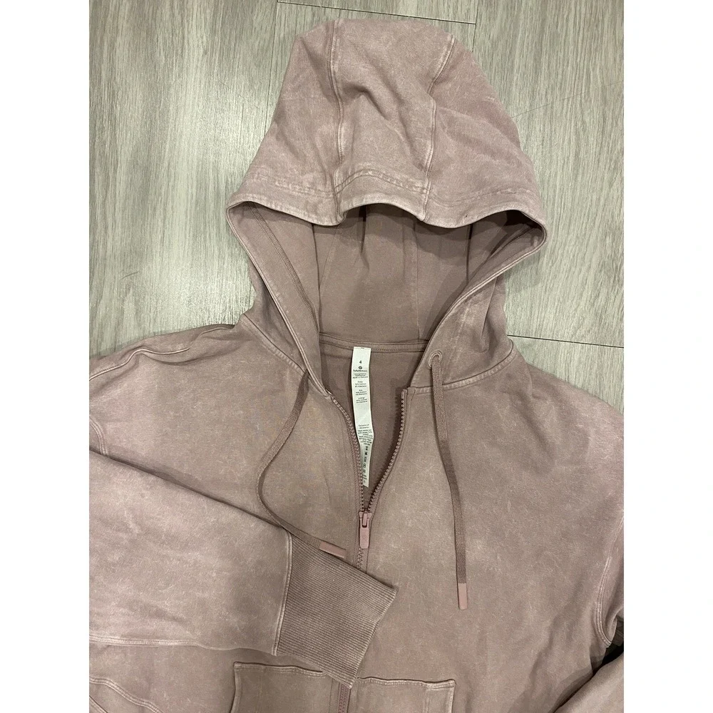 Lululemon Full Zip Hoodie Sweater Jacket Women's‎ Size 4 Pink Purple
